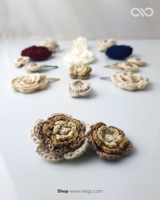 Flor de Crochet para Cabelo
