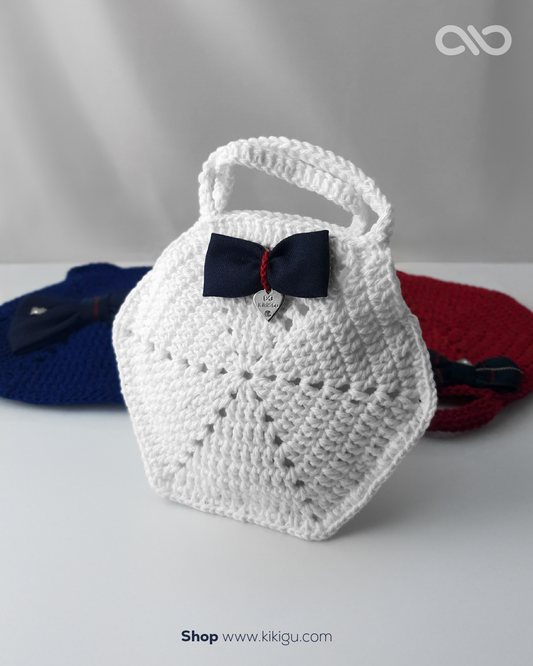 Bolsa Branca de Crochet – Feito à mão