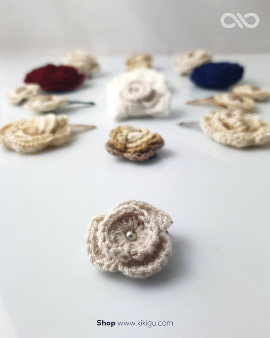 Flor de Crochet para Cabelo