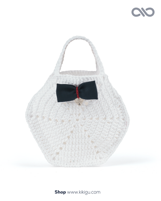 Bolsa Branca de Crochet – Feito à mão