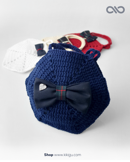 Bolsa Azul de Crochet – Feito à mão