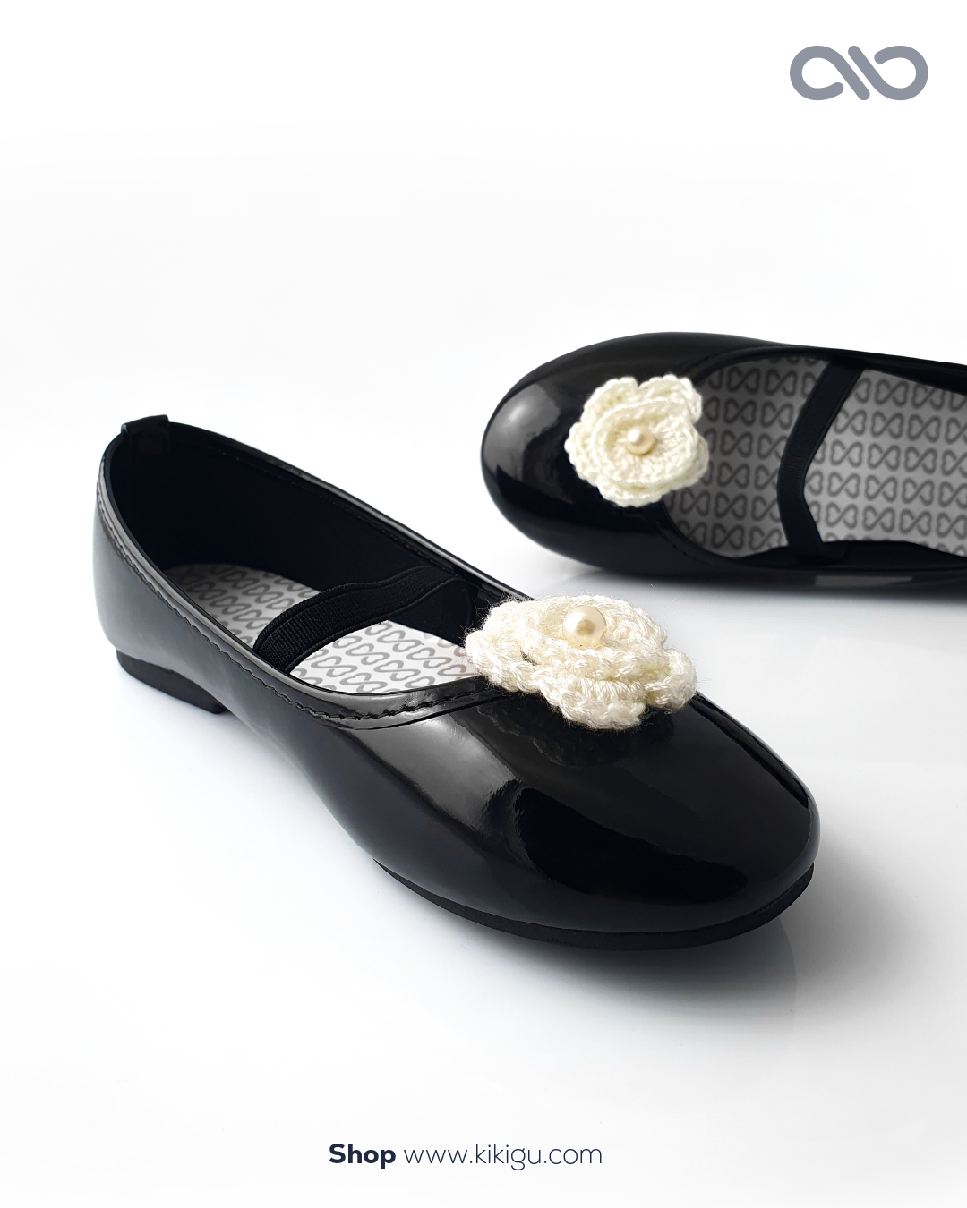 Flor Crochet Pérola com aplique para decoração de sapatos