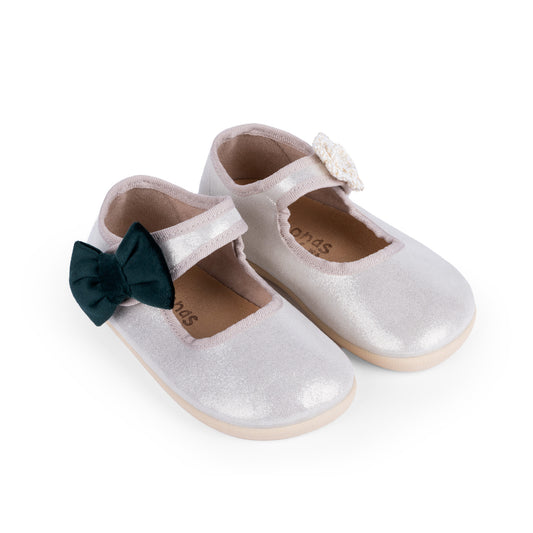 Laço veludo com aplique para decoração de sapatos