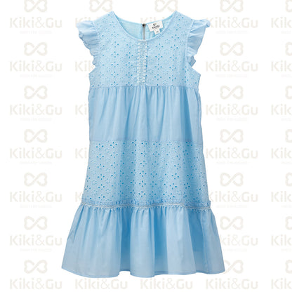 Vestido Menina - Alavarium - Azul-claro